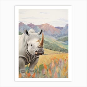 Rhino The Nature 2 Art Print