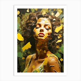 Woman With Paint Art Print