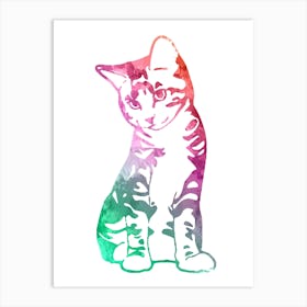 Animal Negative Space ― Cat Art Print