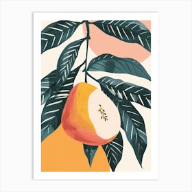 Guava Close Up Illustration 1 Art Print