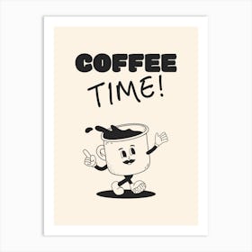 Coffee Time - Black Art Print