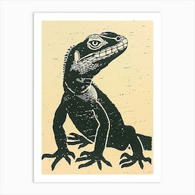 Iguana Bold Block 7 Art Print