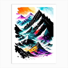 Mountain Painting Art Print