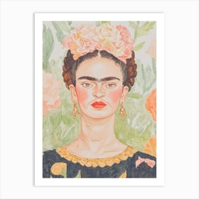 Frida Painting Portrait Art Print