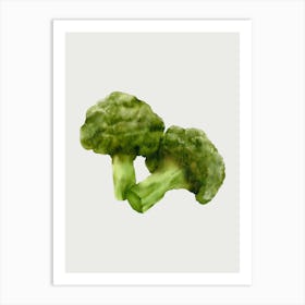 Watercolor Broccoli Art Print