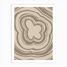 Abstract Nude Flower Pattern 1 Art Print