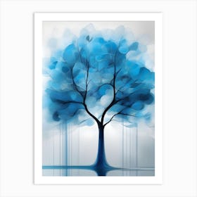 Blue Tree Art Print