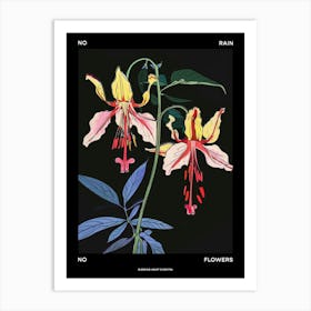 No Rain No Flowers Poster Bleeding Heart Dicentra 2 Art Print