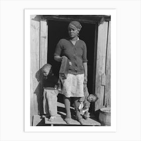 Wife And Children Of Sharecropper Who Will Be Resettled At Transylvania Project, Louisiana By Russell Lee Art Print