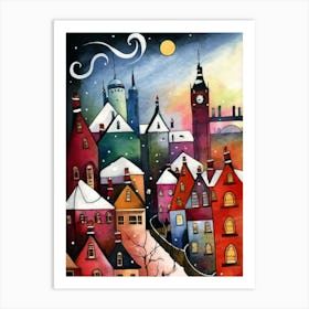 Christmas In London 1 Art Print