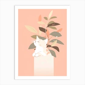 Cat In A Pot Art Print