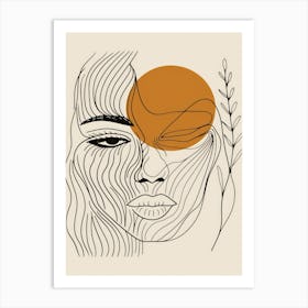 Woman'S Face 5 Art Print