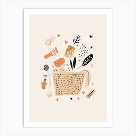 Basket Of Flowers 5 Art Print