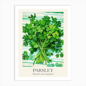 Marche Aux Legumes Parsley Summer Illustration 1 Art Print