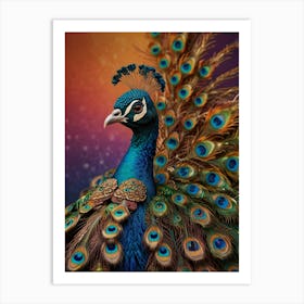 Peacock tail 1 Art Print