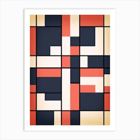 Surreal Symmetry: Abstract Geometric Fantasia Art Print