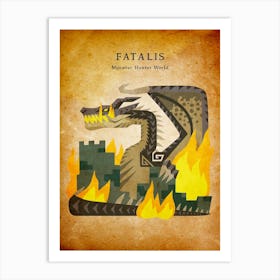 Fatalis Vintage Art Print