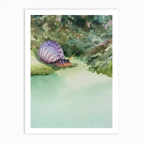 Sea Snail Storybook Watercolour Art Print