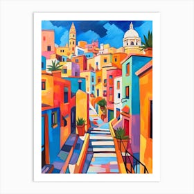 Valletta Malta 3 Fauvist Painting Art Print