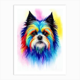 Affenpinscher Rainbow Oil Painting Dog Art Print