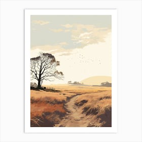 The West Mendip Way England 4 Hiking Trail Landscape Art Print