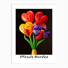 Bright Inflatable Flowers Poster Bleeding Heart 2 Art Print