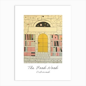 Dubrovnik The Book Nook Pastel Colours 1 Poster Art Print