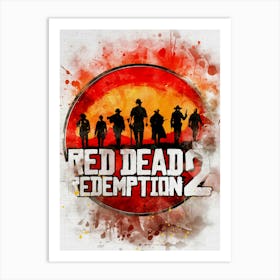 Red Dead Redemption Watercolor 1 Art Print