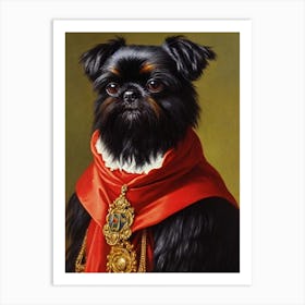 Affenpinscher Renaissance Portrait Oil Painting Art Print