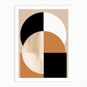 Subtle Sundance; Beige Mid Century Sunbeams Art Print