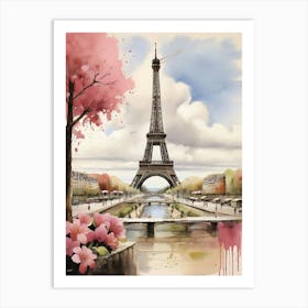 Paris Eiffel Tower art print 2 Art Print