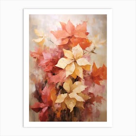 Fall Flower Painting Poinsettia 4 Art Print