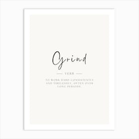 Orgrid Verb Art Print