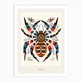 Colourful Insect Illustration Spider 6 Poster Art Print