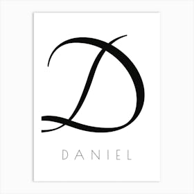 Daniel Typography Name Initial Word Art Print