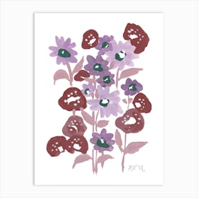 Purple Flowerbed Art Print