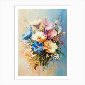 Oil Painting Flowers Art Print