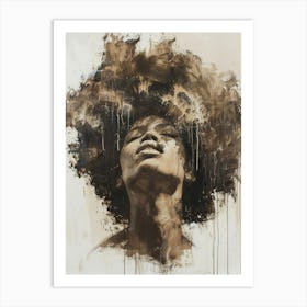 Afro Head 1 Art Print