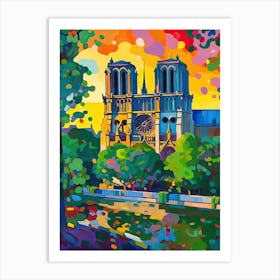 Notre Dame Paris France Henri Matisse Style 2 Art Print
