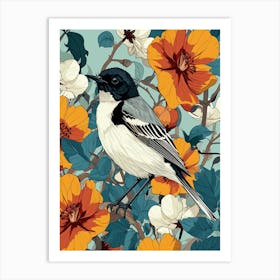 Bird In A Flower Art Print