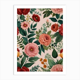 Floral Pattern 18 Art Print