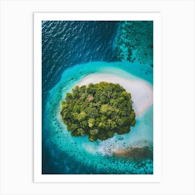 Aerial View Of A Tropical Island 5 Art Print