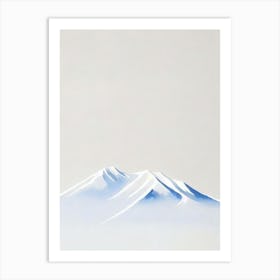 Hakuba, Japan Minimal Skiing Poster Art Print