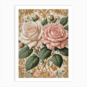 Two Roses Art Print