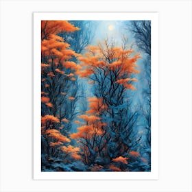 Forest In The Moonlight Art Print