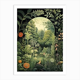 Chanticleer Garden Usa Henri Rousseau Style 1 Art Print
