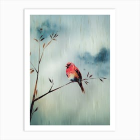 Bird In The Rain 1 Art Print