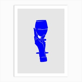 Hand Holding A Wine Glass Art Print