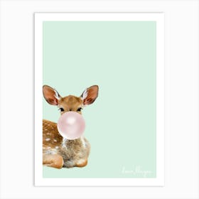 Biche avec chewing-gum Art Print