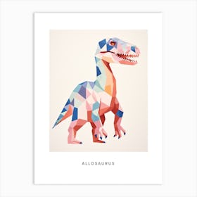 Nursery Dinosaur Art Allosaurus 5 Poster Art Print